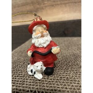 Fire Department Christmas Tree Ornament Santa Claus Holiday Themed